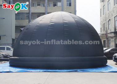 Lều mái vòm thiên văn bơm hơi 8 mét màu đen với máy thổi khí và thảm sàn PVC