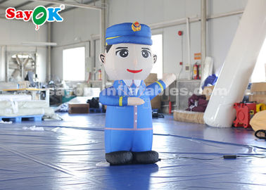 Quảng cáo Đồ bơm 1,5m Cao Đồ bơm Nhân vật phim hoạt hình Cảnh sát Mô hình cho quảng cáo