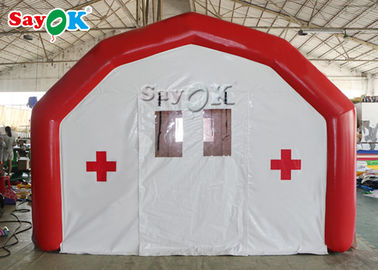 Lều cực bơm hơi Bệnh viện di động kín khí lớn Lều y tế bơm hơi để đặt giường y tế