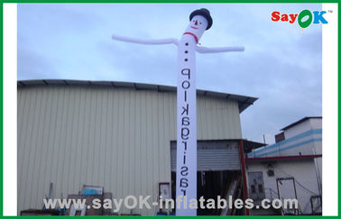 Dancing Inflatable Man Quảng cáo tùy chỉnh Snowman Inflatable Air Dancer / Waving Man For Festival