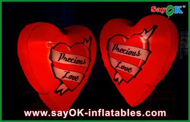 Đêm Inflatable Led tim chiếu sáng trang trí cho quảng cáo
